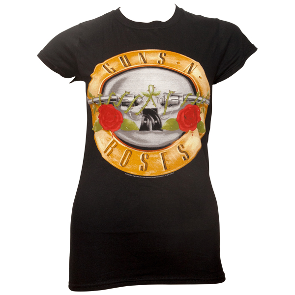 Guns N Roses - Frauen T-Shirt Classic Logo - schwarz
