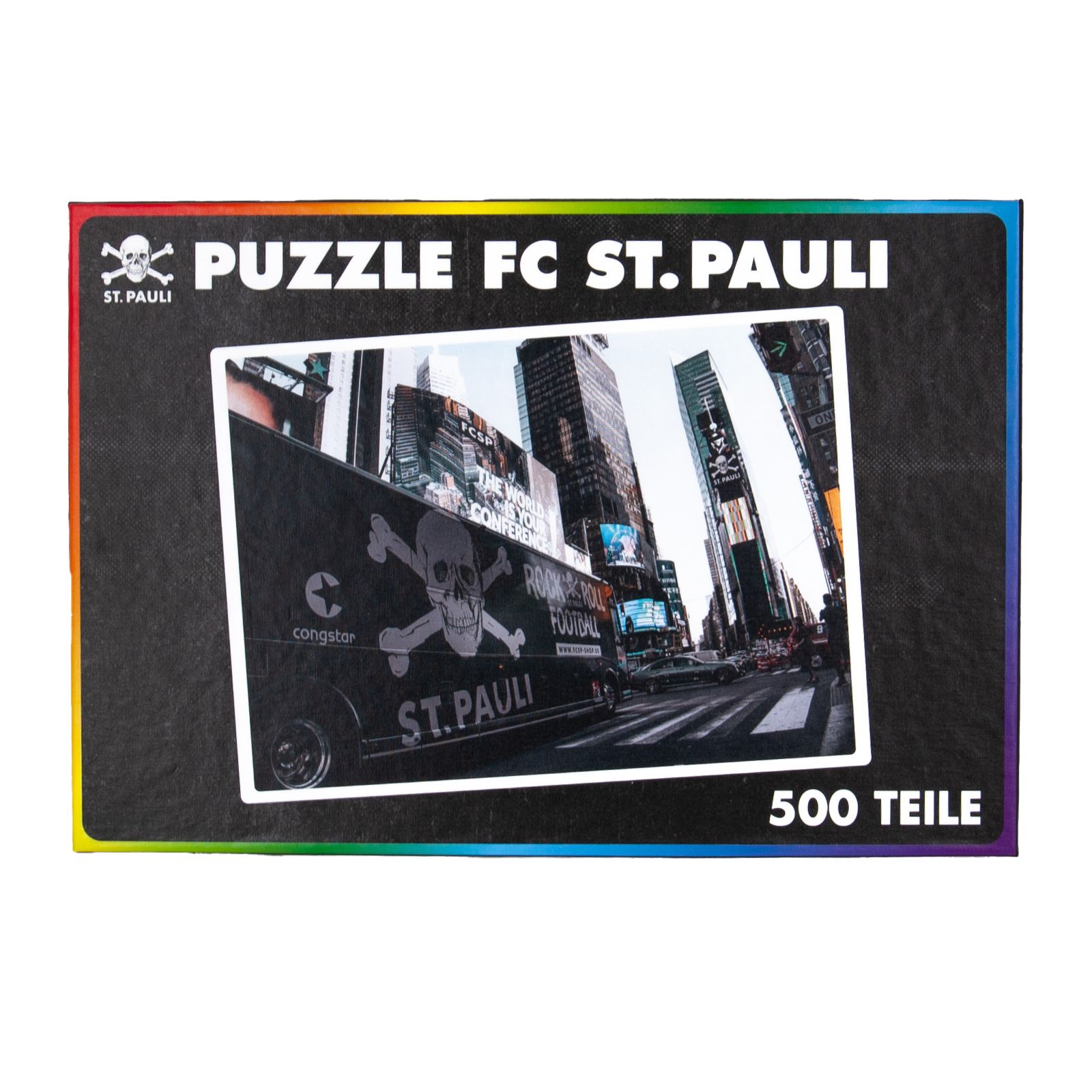 FC St. Pauli - Foto Puzzle Mannschaftsbus in New York, 500 Teile - bunt