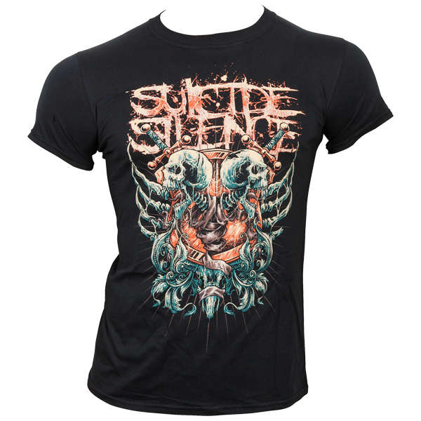 Suicide Silence - T-Shirt Double Skull - schwarz