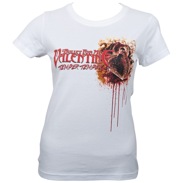 Bullet For My Valentine - Girlie T-Shirt Dead Heart - weiß