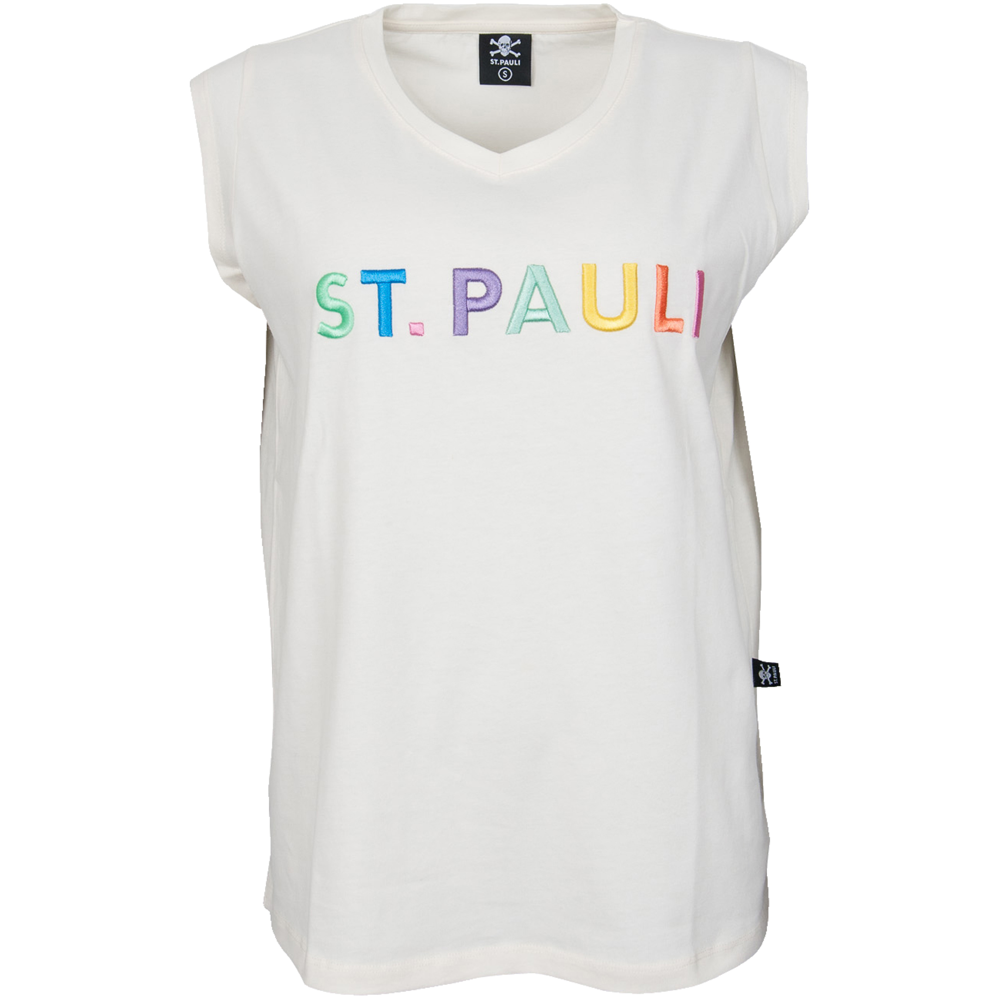FC St. Pauli - T-Shirt tailliert Rainbow Letters ST. PAULI - creme