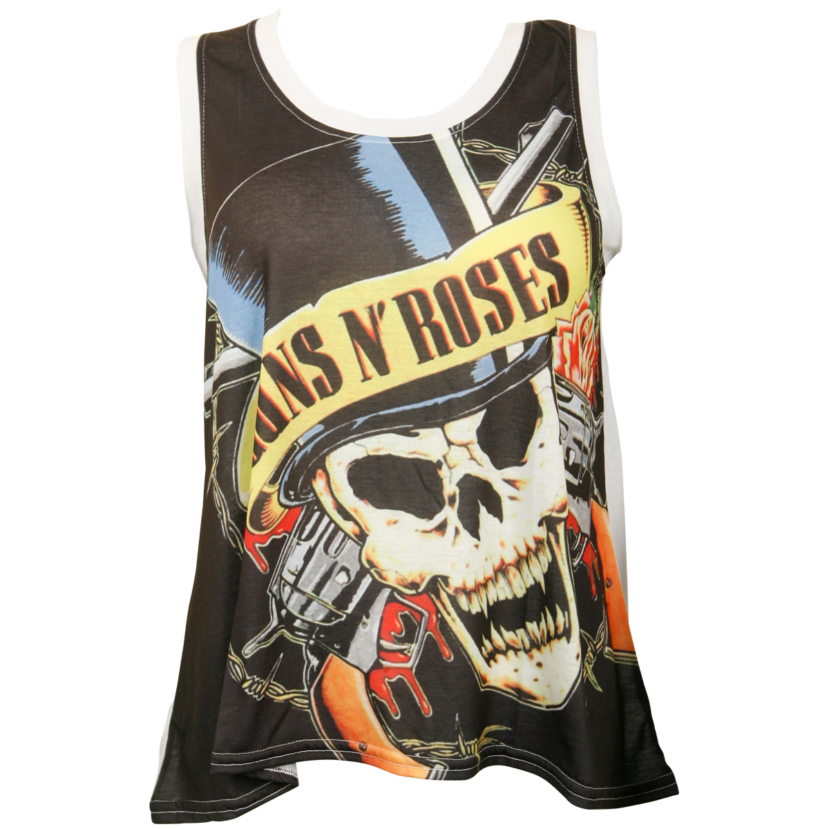 Guns N Roses - Damen Tank Top Skull & Guns - schwarz