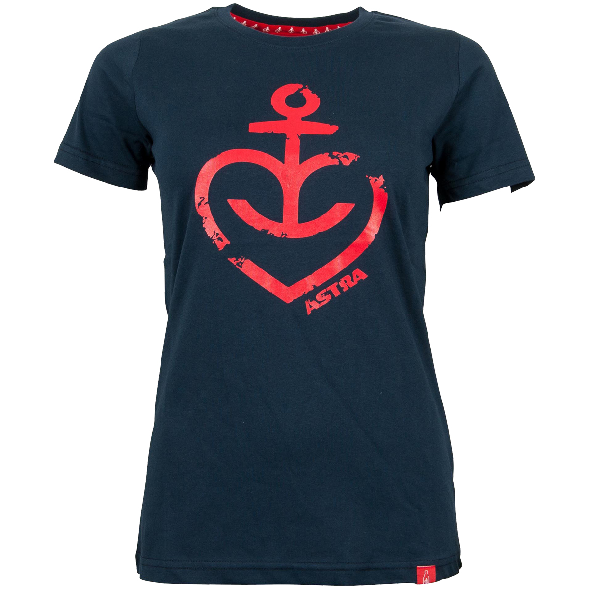 Astra - Damen T-Shirt Herzanker Navy Rot - blau