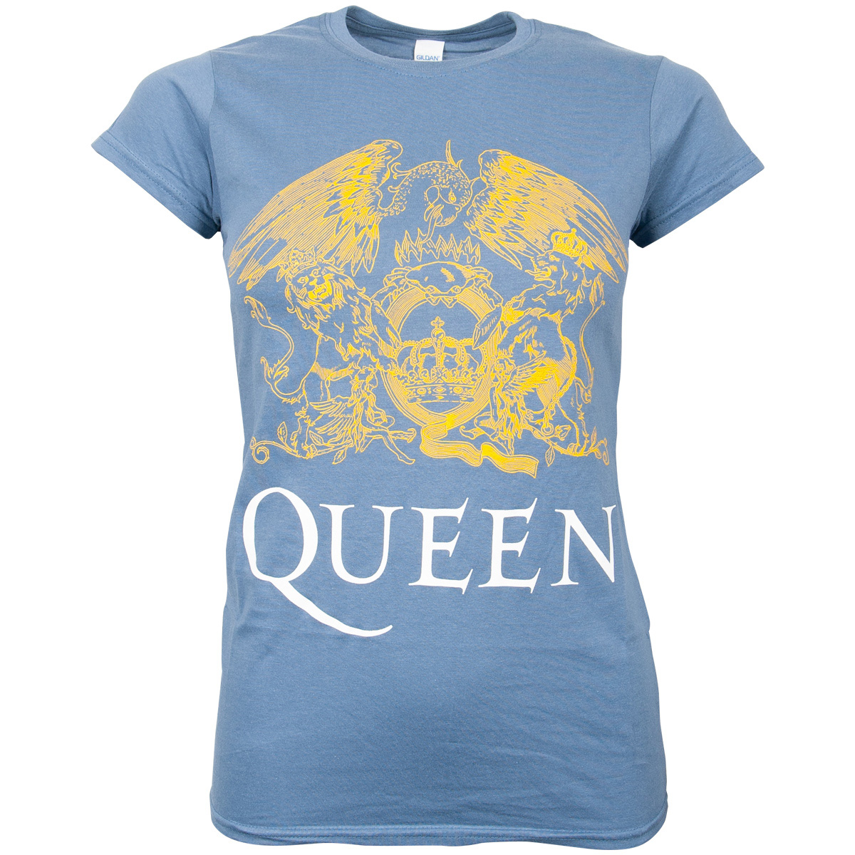 Queen - Damen T-Shirt Classic Crest - blau
